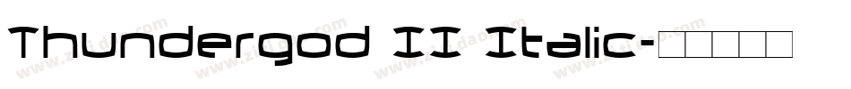 Thundergod II Italic字体转换